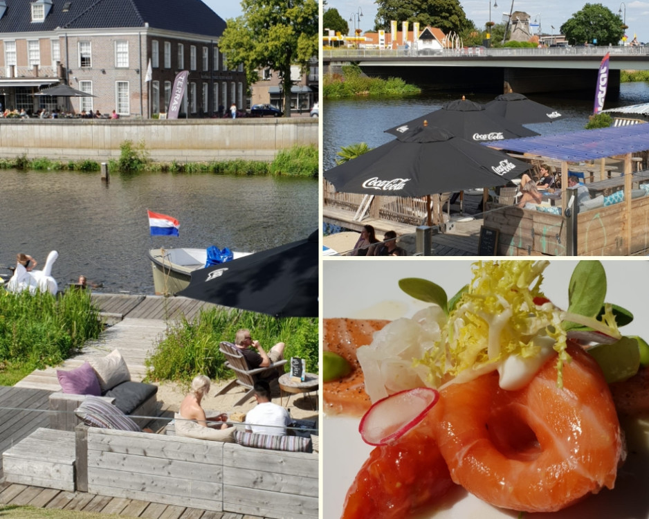 Terras aan het water